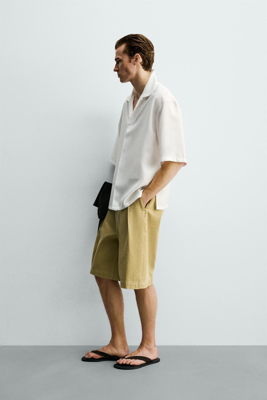 РУБАШКА RELAXED FIT ИЗ СТРУЯЩЕЙСЯ ТКАНИ