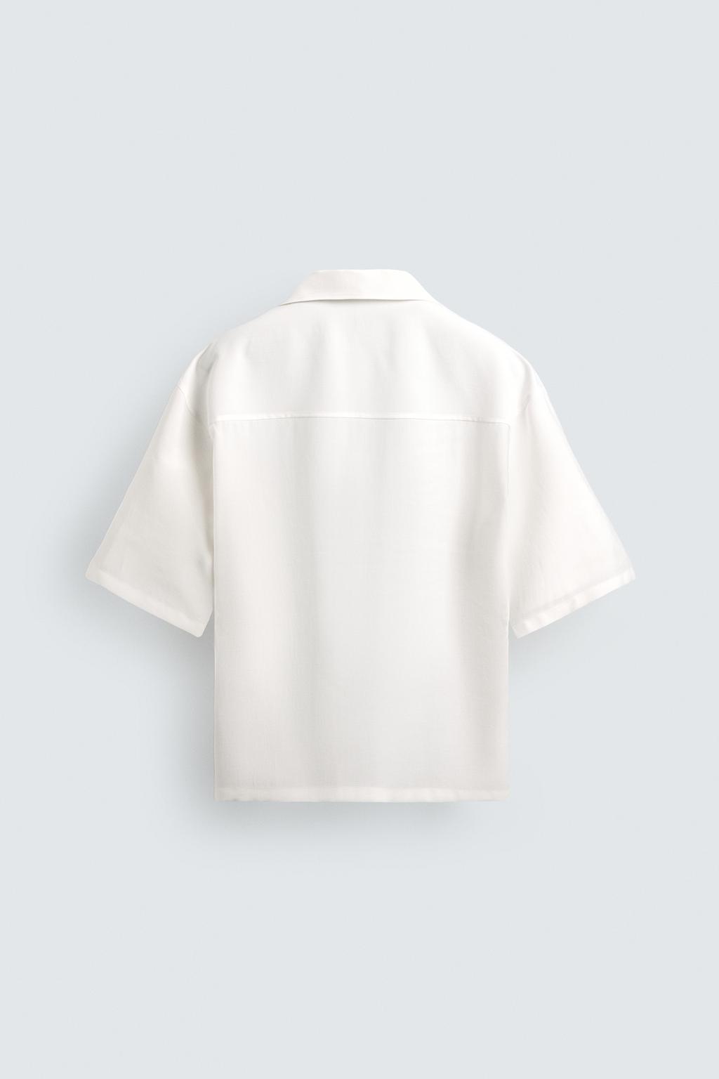 РУБАШКА RELAXED FIT ИЗ СТРУЯЩЕЙСЯ ТКАНИ