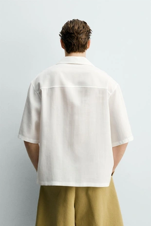 Рубашка Relaxed Fit из струящейся ткани- Заказать в России