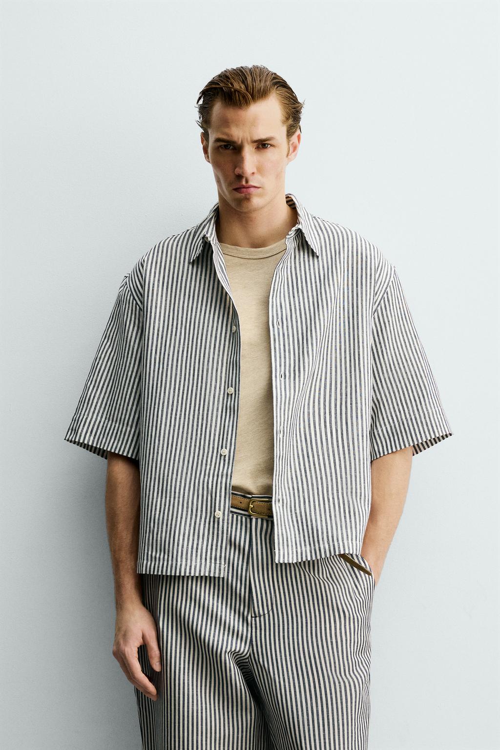 РУБАШКА СВОБОДНОГО КРОЯ В ПОЛОСКУ