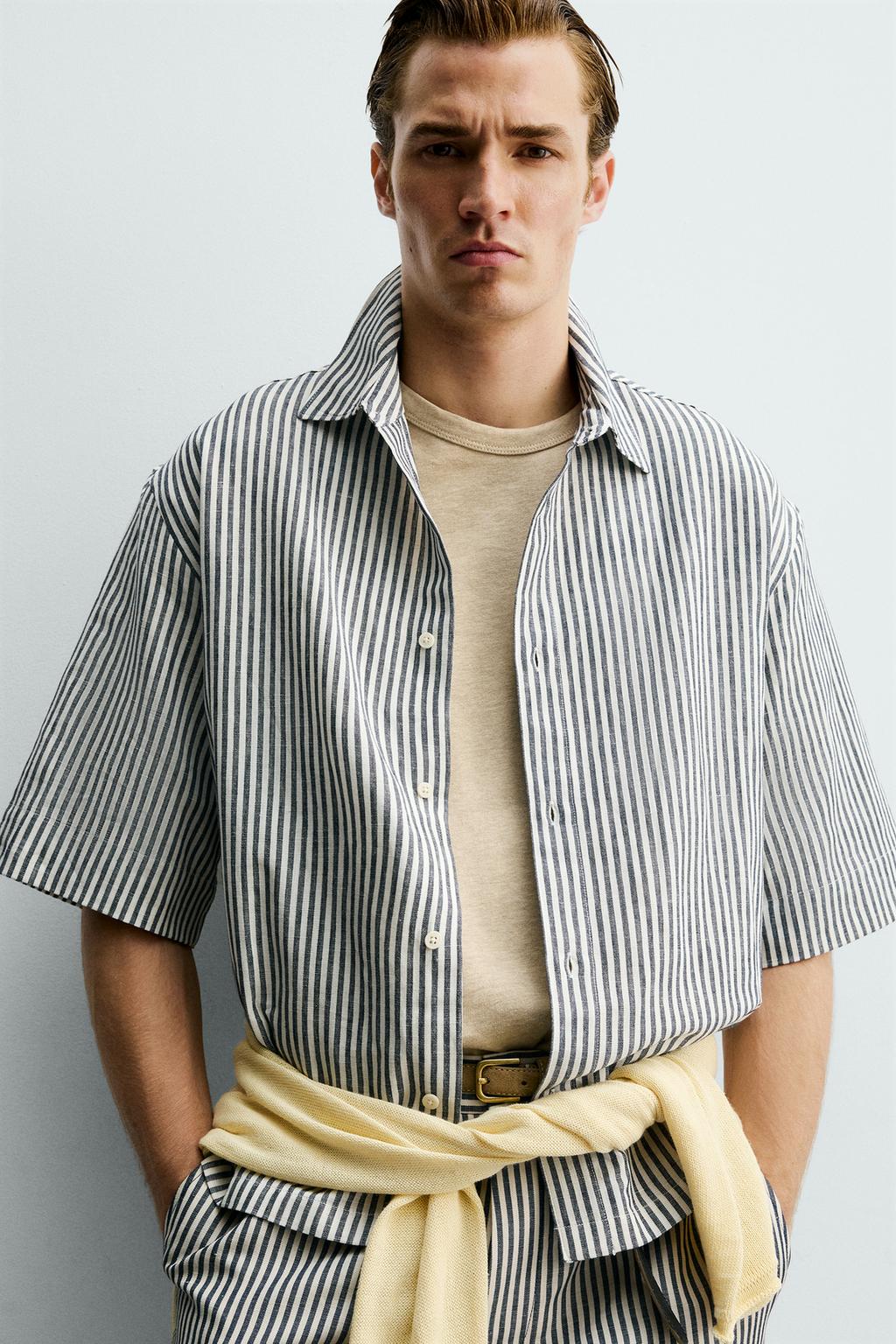 РУБАШКА СВОБОДНОГО КРОЯ В ПОЛОСКУ