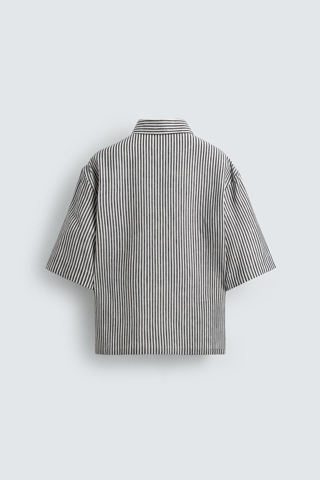 РУБАШКА СВОБОДНОГО КРОЯ В ПОЛОСКУ