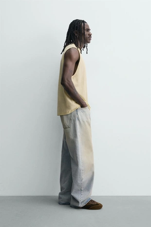 Майка с эффектом потертости