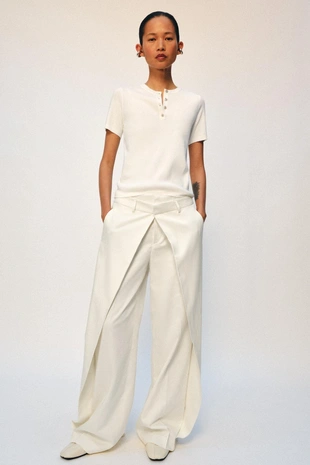 Трикотажный топ с пуговицами