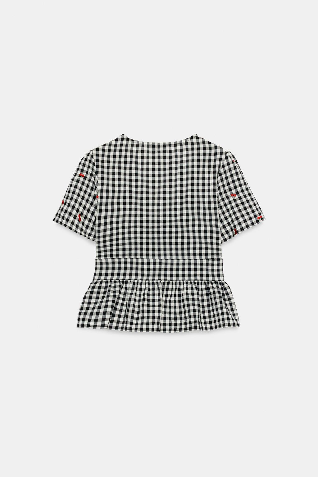 ТОП В КЛЕТКУ ВИШИ С ВЫШИВКОЙ ВИШЕН