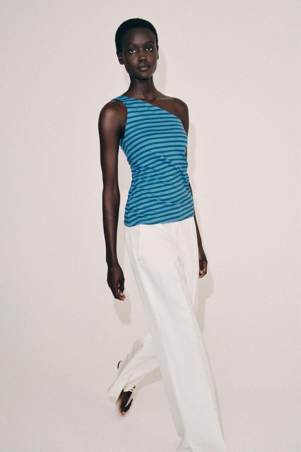 ТОП В ПОЛОСКУ АСИММЕТРИЧНОГО КРОЯ