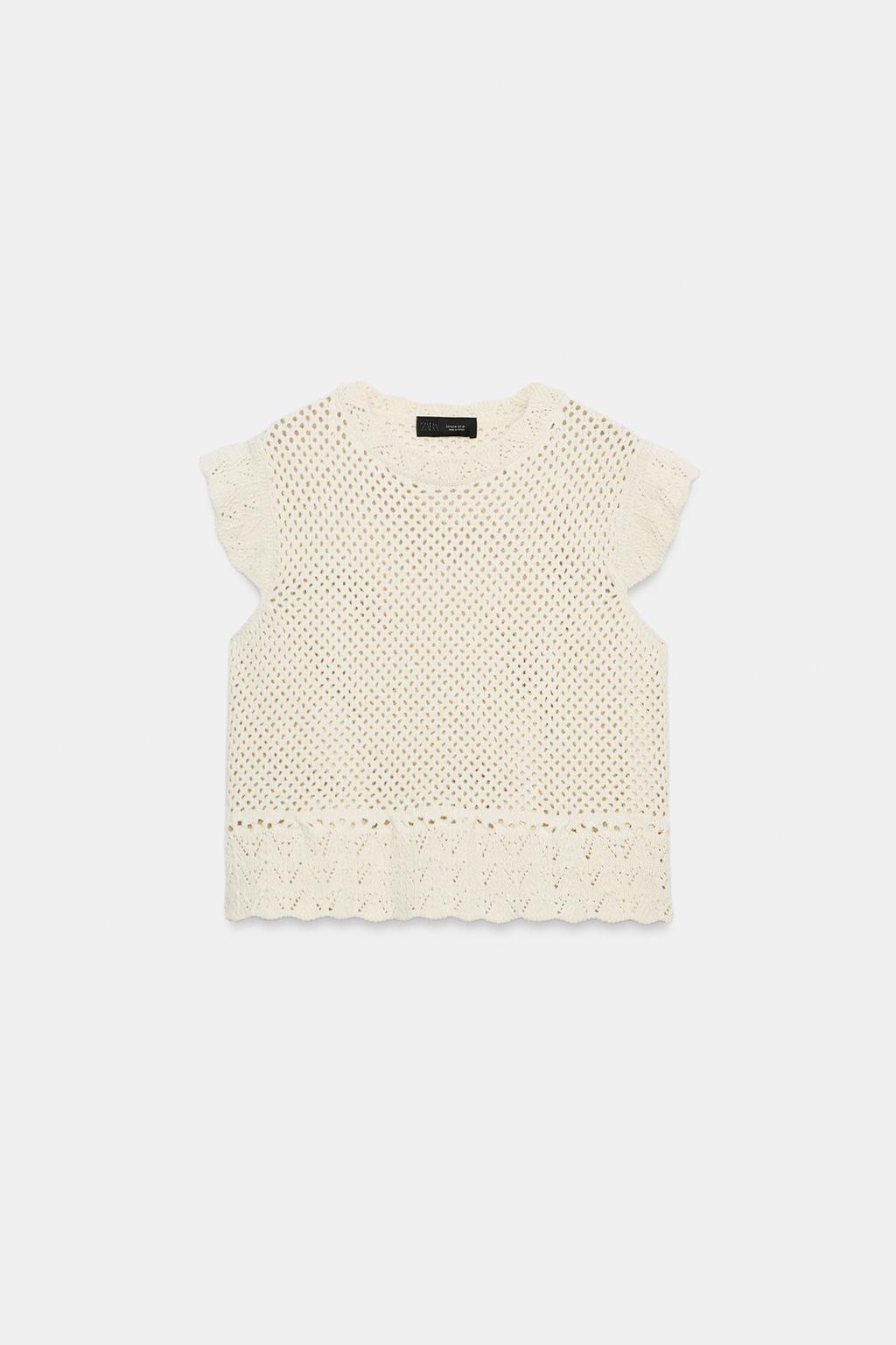 АЖУРНЫЙ ТРИКОТАЖНЫЙ ТОП