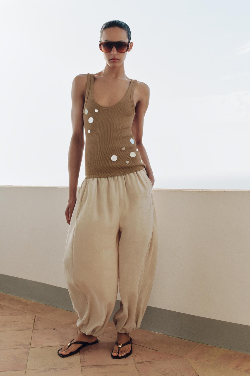 ТОП В РУБЧИК С ЗЕРКАЛЬНЫМ ДЕКОРОМ