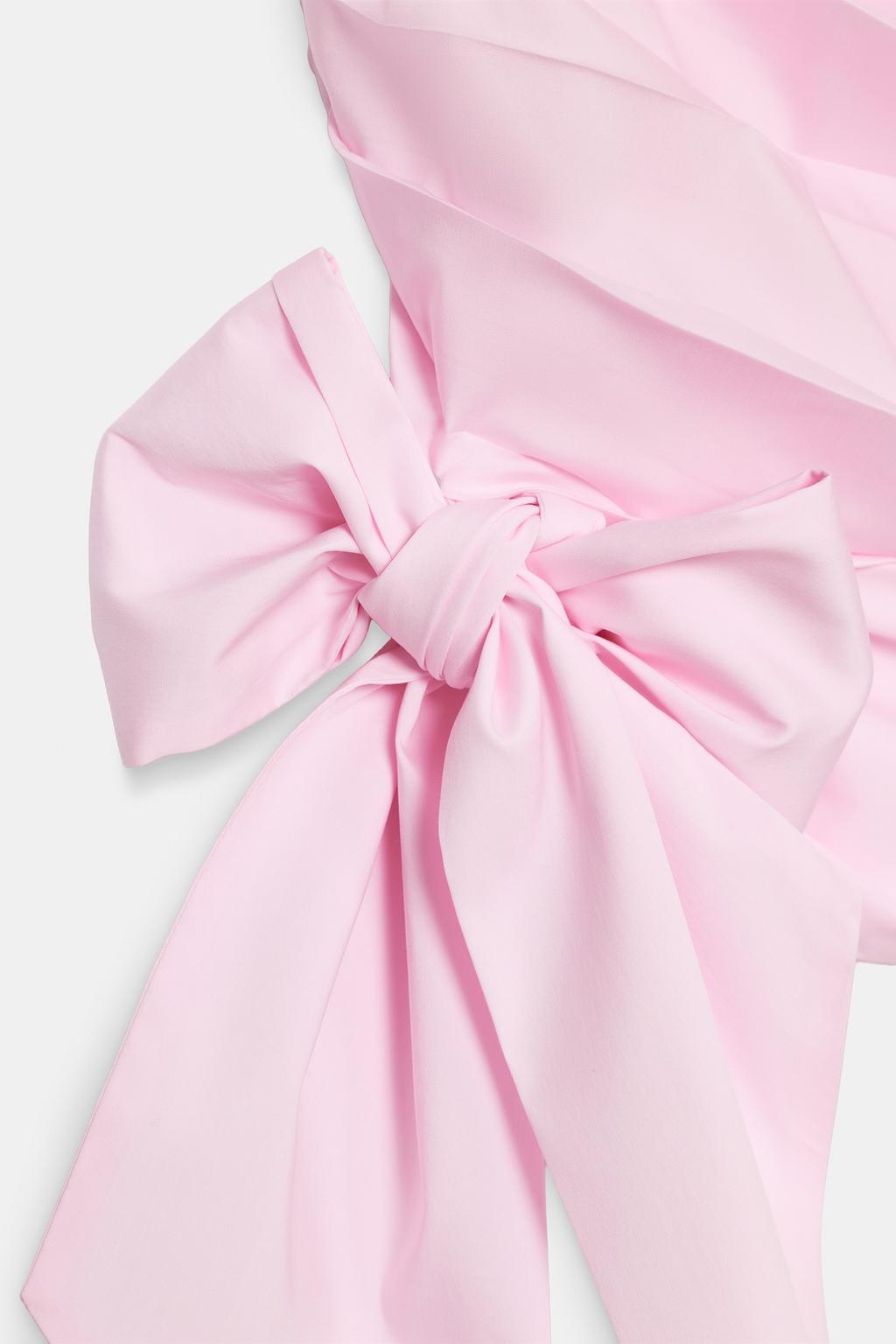 ТОП ИЗ ПОПЛИНА С ГОРЛОВИНОЙ ХАЛТЕР, СКЛАДКАМИ И ЗАВЯЗКАМИ