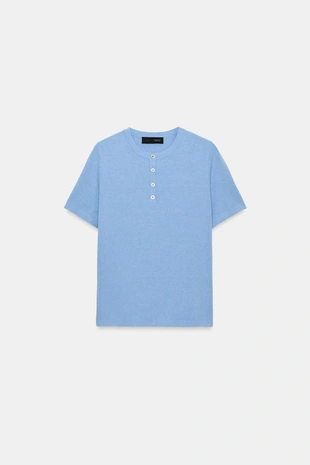 Трикотажный топ с пуговицами