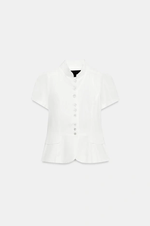 Топ с короткими рукавами и пуговицами