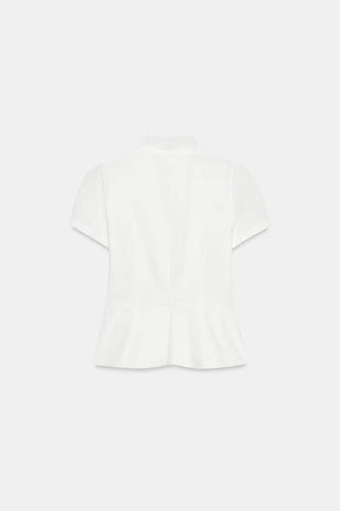 Топ с короткими рукавами и пуговицами- Заказать в России