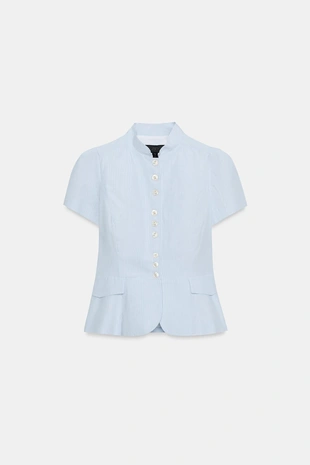 Топ с короткими рукавами и пуговицами