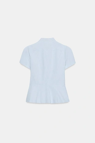 Топ с короткими рукавами и пуговицами- Заказать в России