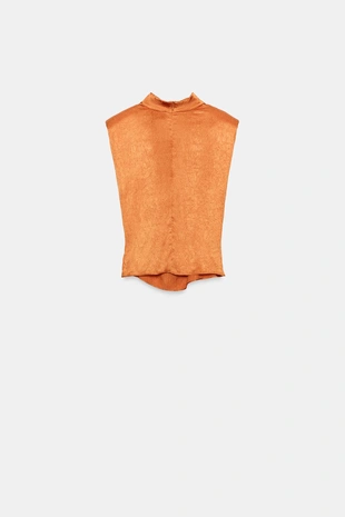 Атласный топ с бантом- Заказать в России