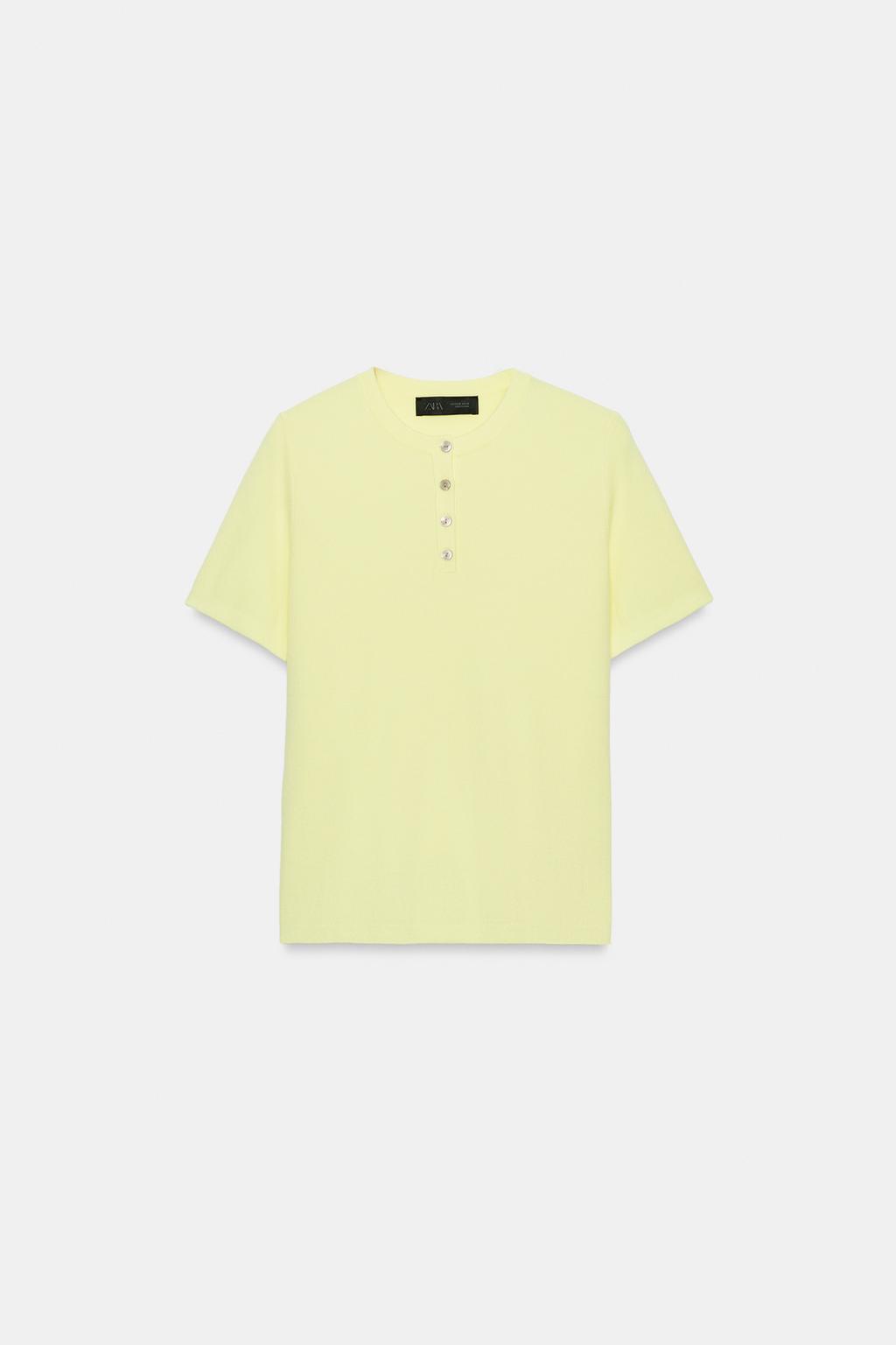 ТРИКОТАЖНЫЙ ТОП С ПУГОВИЦАМИ