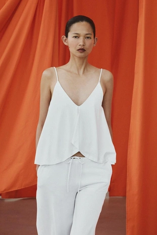 Топ с воланами из Supima®- Заказать в России