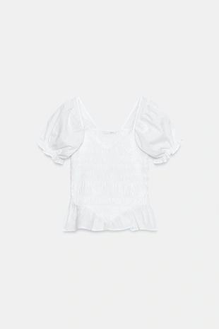 Топ комбинированный со сборками- Заказать в России