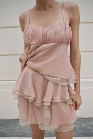 Топ в бельевом стиле со сборками- Заказать в России