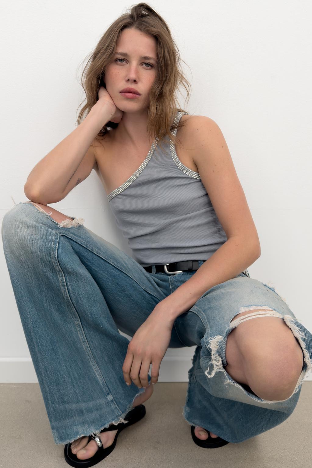 ТОП АСИММЕТРИЧНОГО КРОЯ СО СТРАЗАМИ