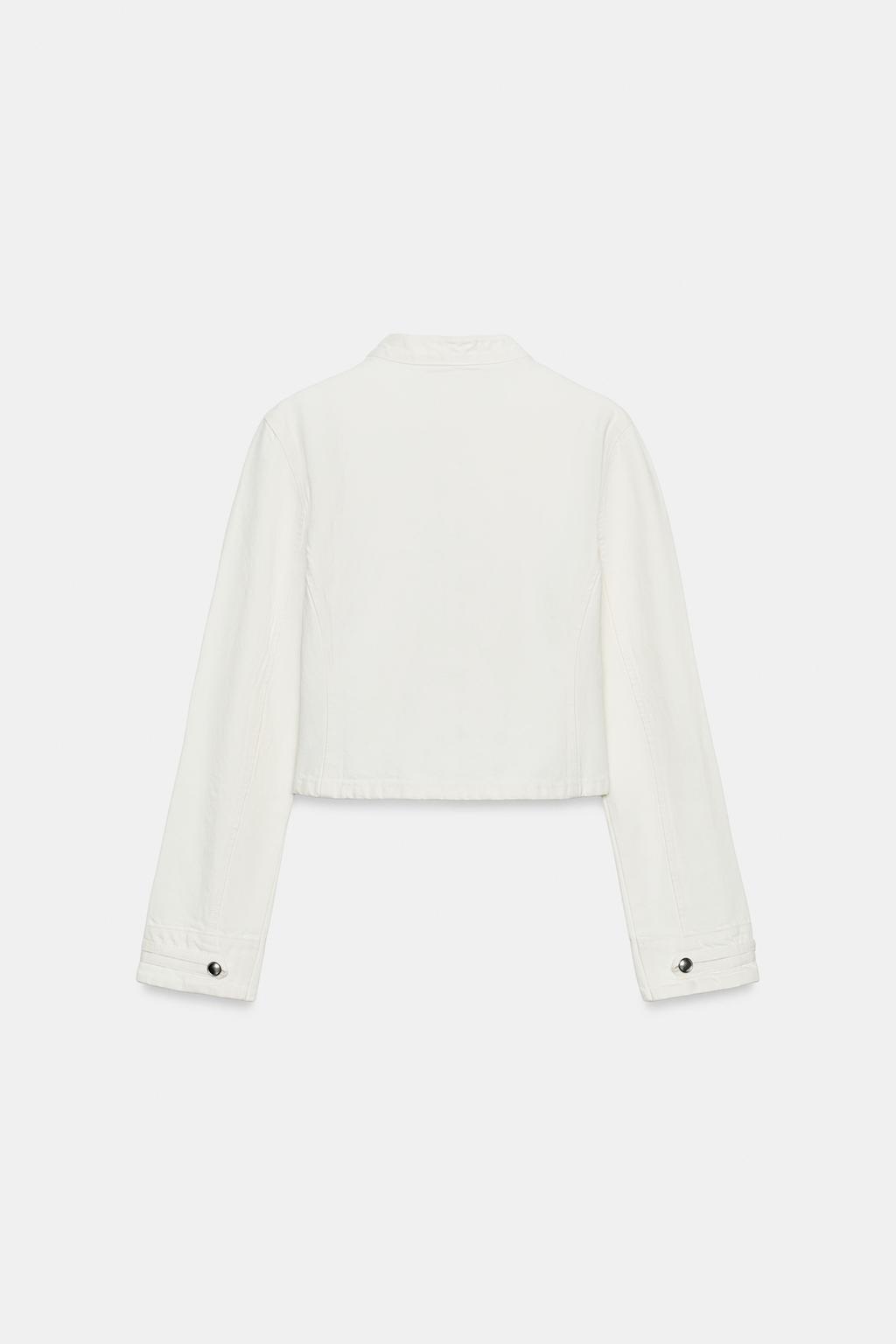 ПРИТАЛЕННАЯ ДЖИНСОВАЯ КУРТКА TRF НА ПУГОВИЦАХ