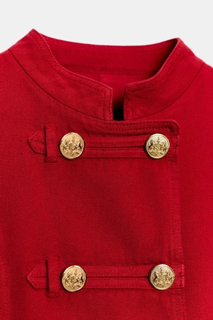 Укороченная куртка с пуговицами- Заказать в России