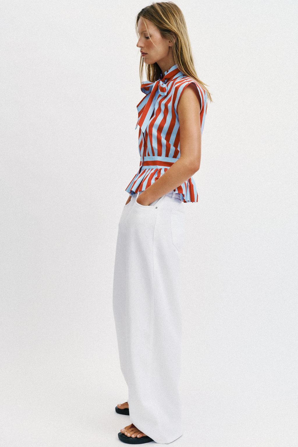 БЛУЗА В ПОЛОСКУ С УЗЛОМ