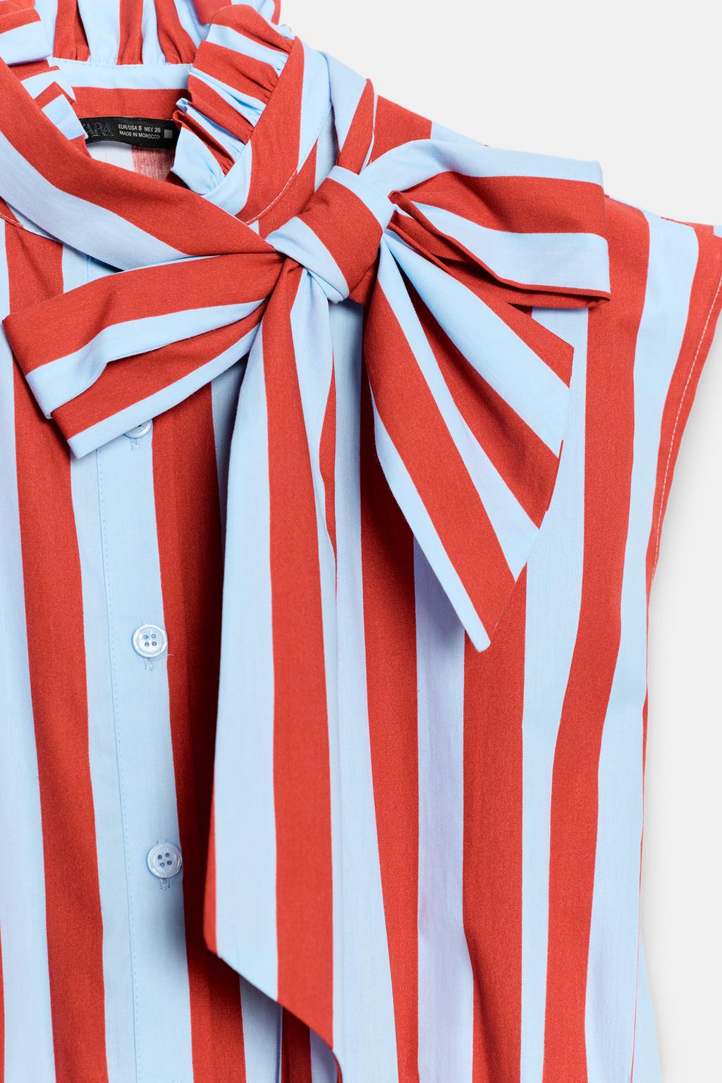 БЛУЗА В ПОЛОСКУ С УЗЛОМ