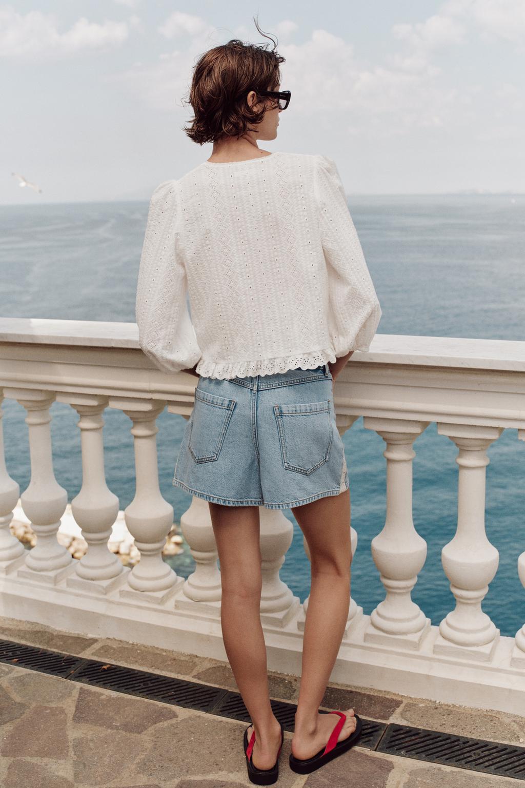 БЛУЗА С ВЫШИВКОЙ РИШЕЛЬЕ