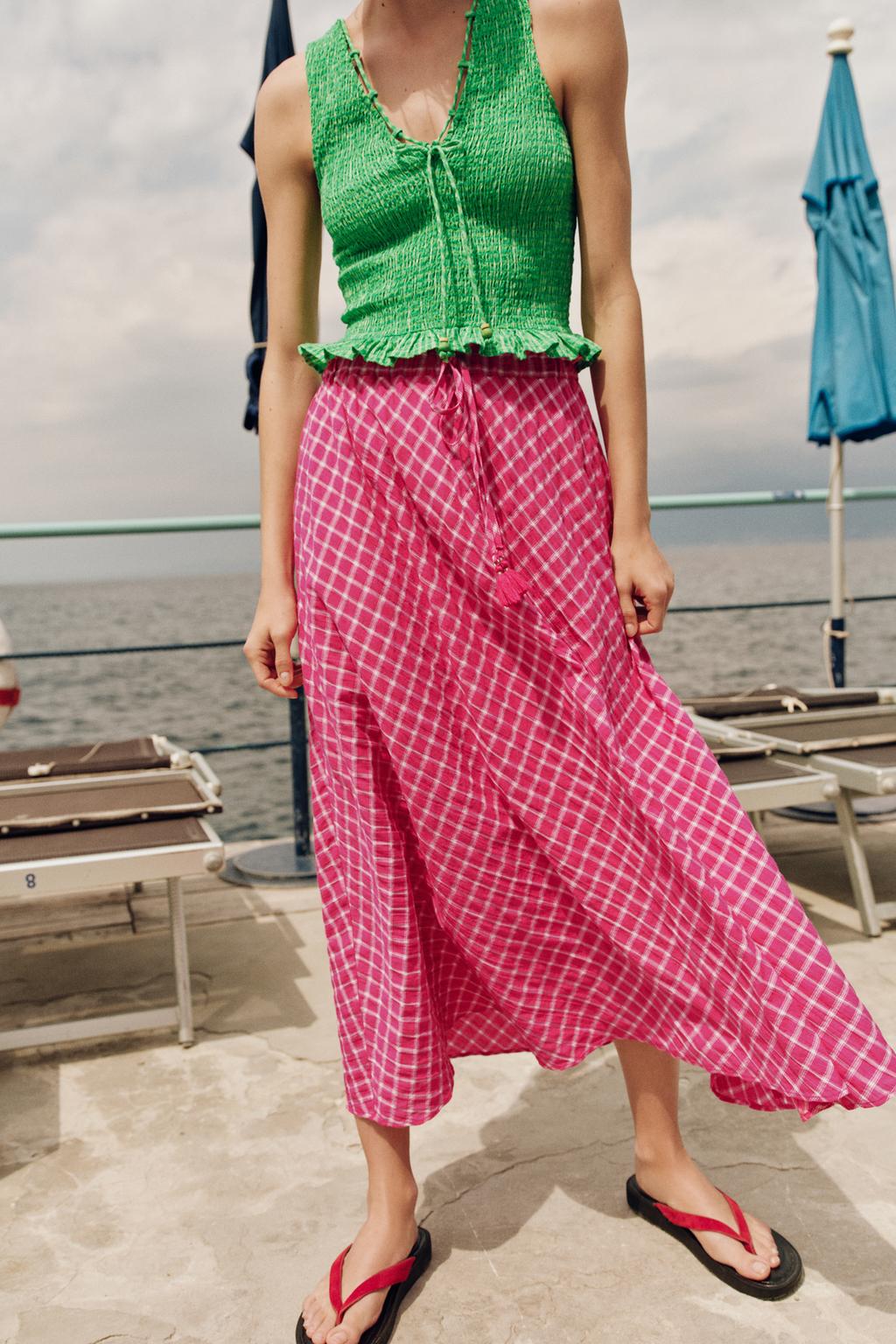 ЮБКА МИДИ В КЛЕТКУ