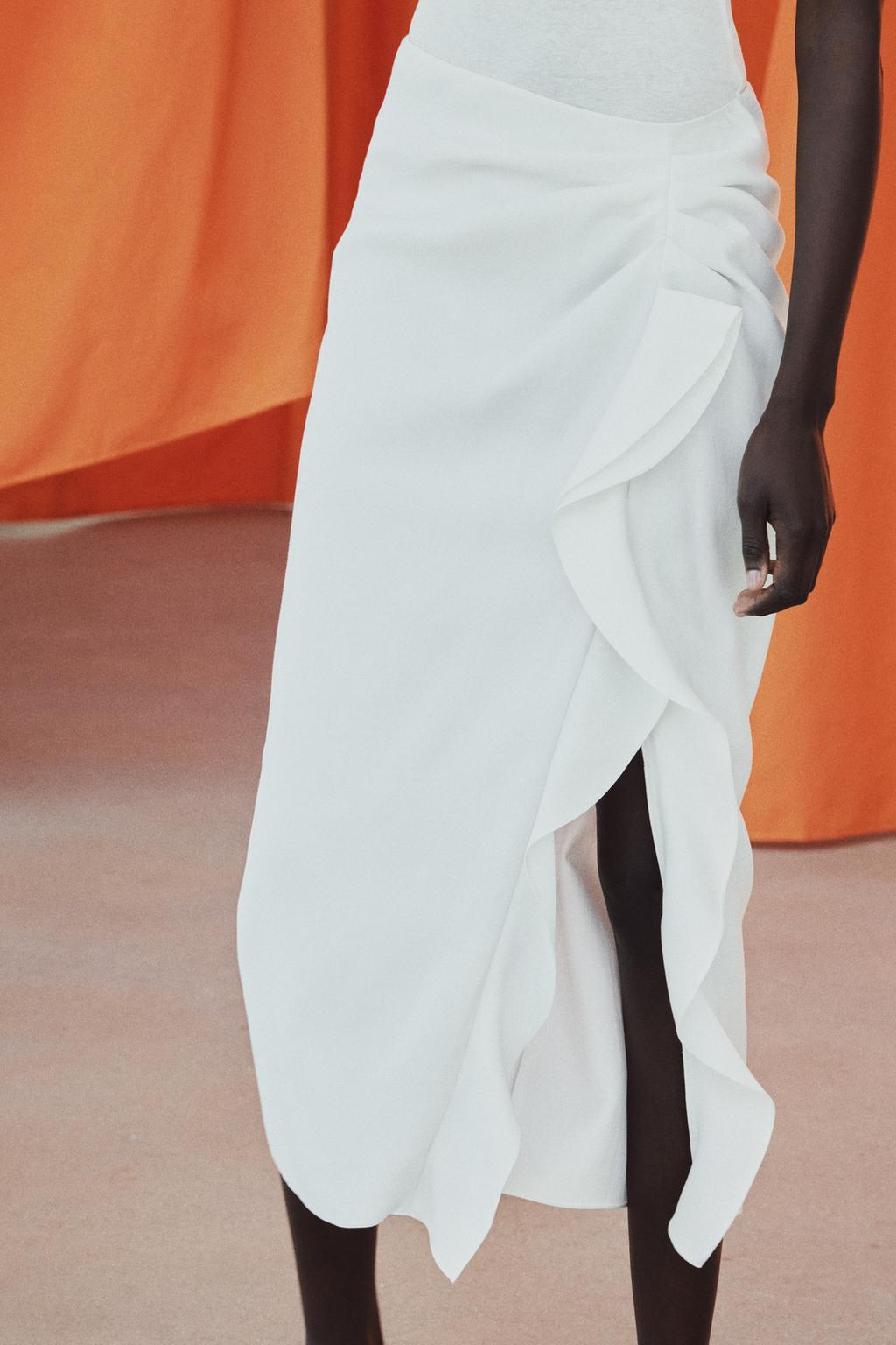 ЮБКА МИДИ С ВОЛАНАМИ — ZW COLLECTION