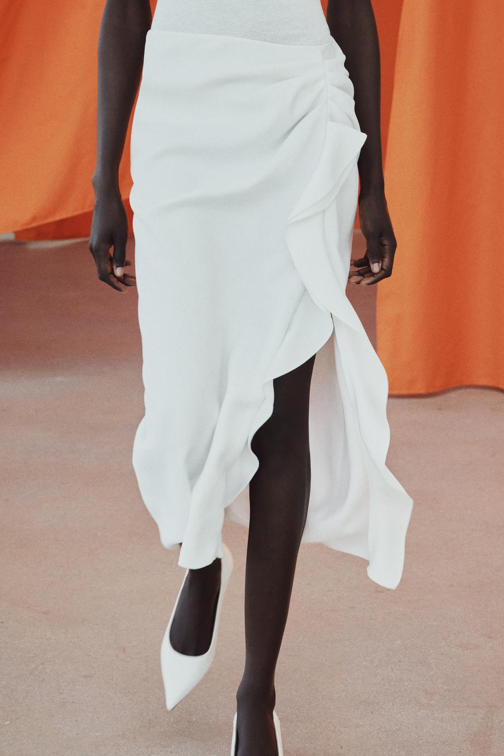 ЮБКА МИДИ С ВОЛАНАМИ — ZW COLLECTION