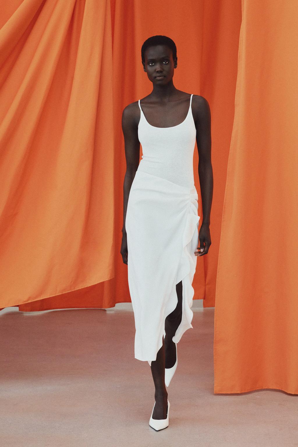 ЮБКА МИДИ С ВОЛАНАМИ — ZW COLLECTION