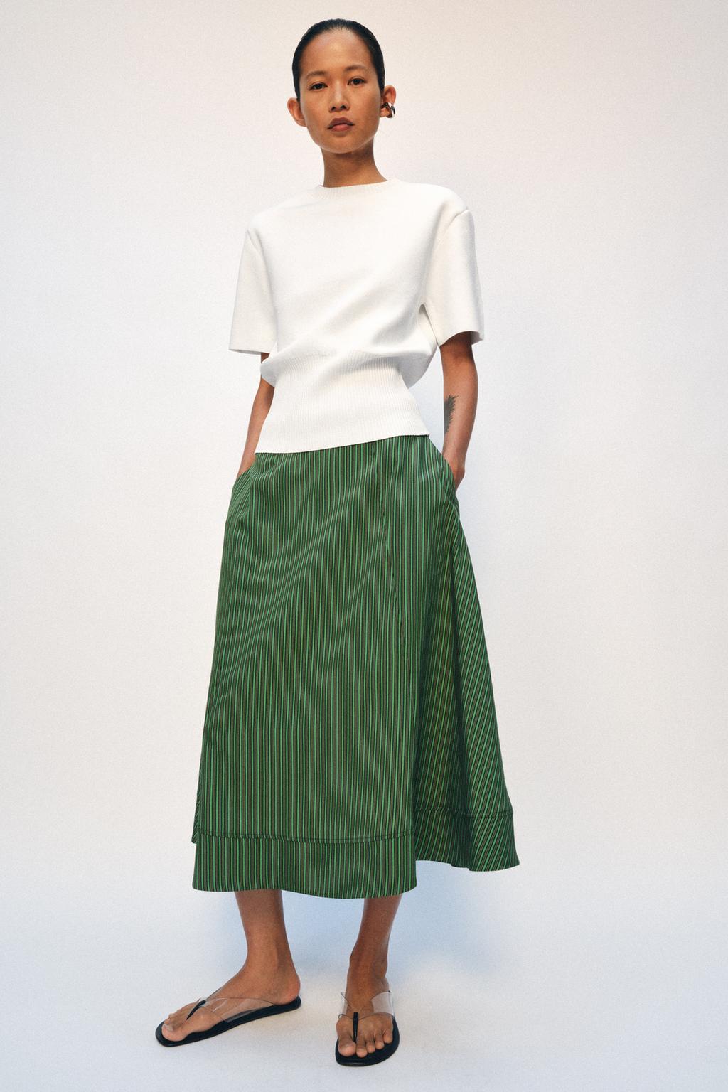 ЮБКА МИДИ В ПОЛОСКУ — ZW COLLECTION