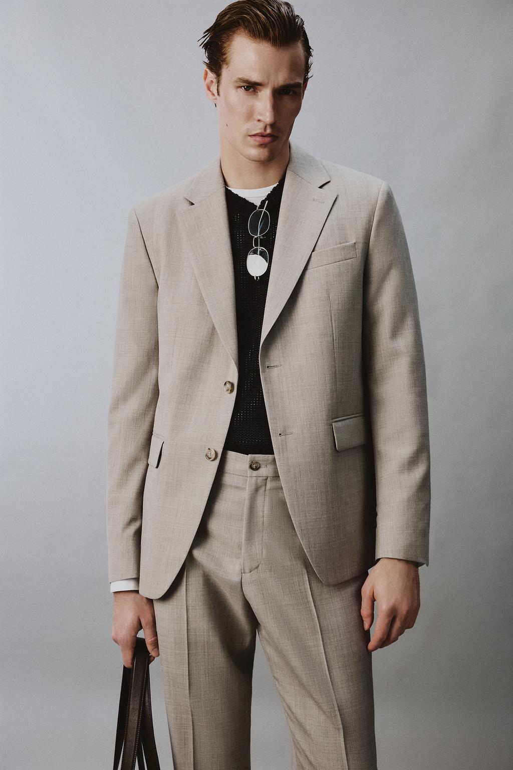 КОСТЮМНЫЙ ПИДЖАК КОМФОРТНОЙ ПОСАДКИ ИЗ ШЕРСТИ