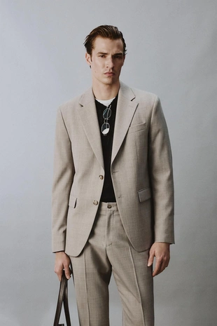 Костюмный пиджак комфортной посадки из шерсти- Заказать в России