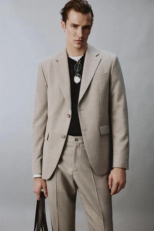 Костюмный пиджак комфортной посадки из шерсти- Заказать в России