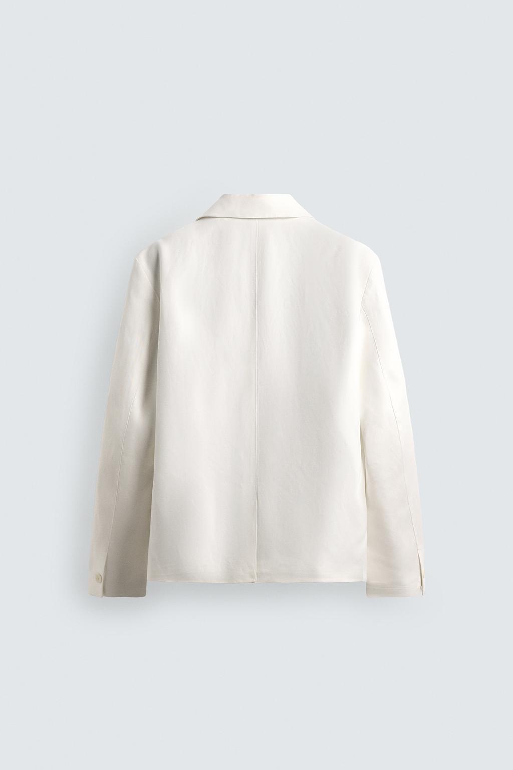 ДВУБОРТНЫЙ БЛЕЙЗЕР ИЗ ВИСКОЗЫ И ЛЬНА