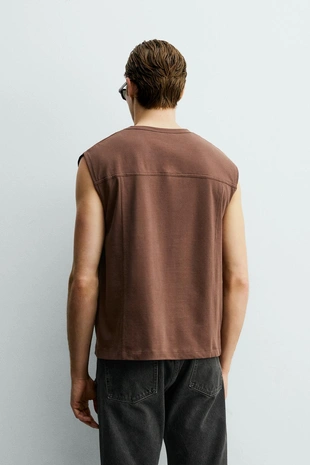 Топ Relaxed Fit без рукавов- Заказать в России