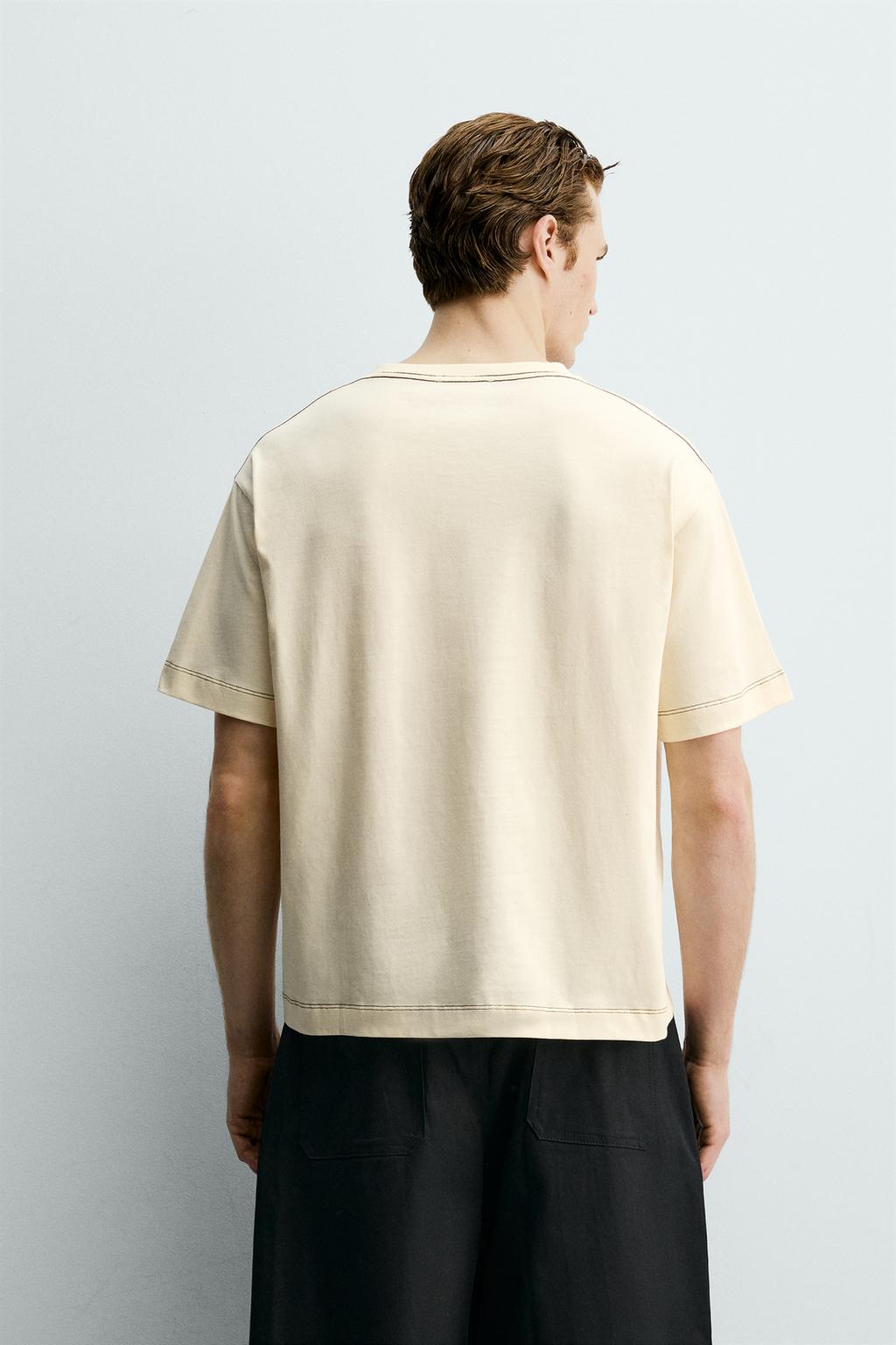 ФУТБОЛКА RELAXED FIT С ВЫШИТОЙ НАДПИСЬЮ