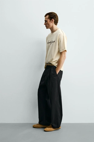 Футболка Relaxed Fit с вышитой надписью- Заказать в России