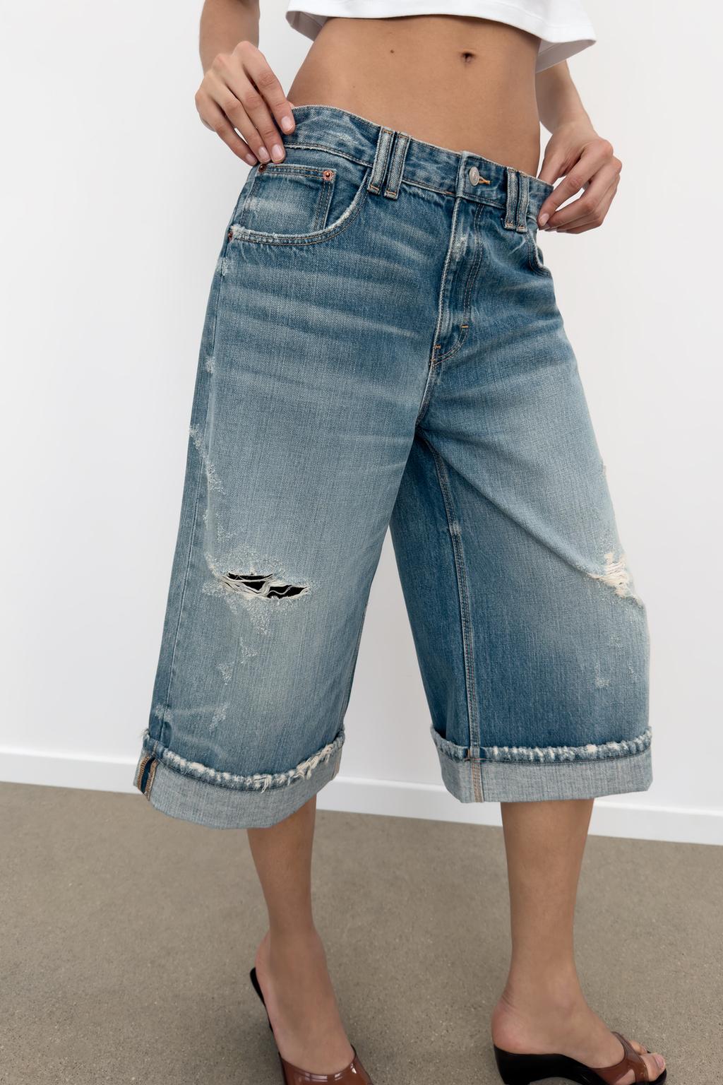 ДЖИНСОВЫЕ ШОРТЫ TRF СО СРЕДНЕЙ ПОСАДКОЙ