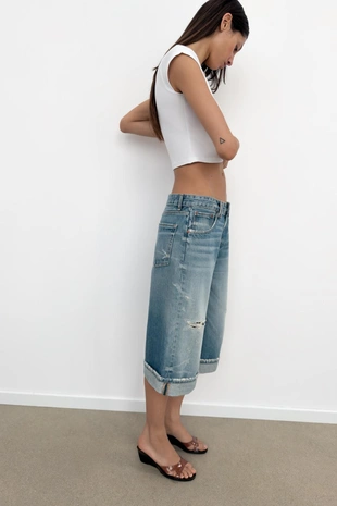 Джинсовые шорты Trf со средней посадкой- Заказать в России