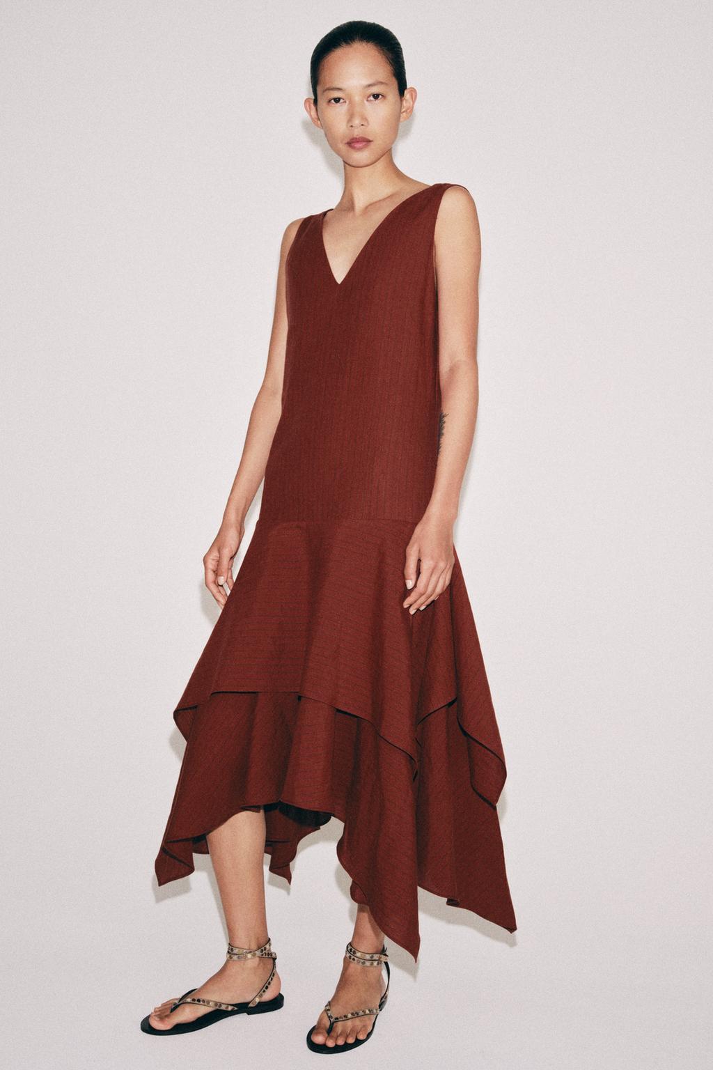 АСИММЕТРИЧНОЕ ПЛАТЬЕ В ПОЛОСКУ — ZW COLLECTION