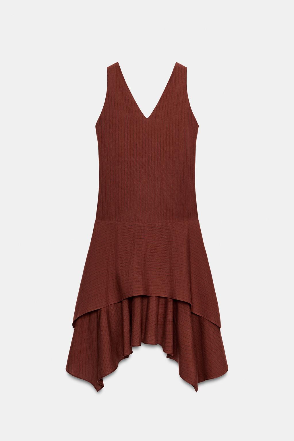 АСИММЕТРИЧНОЕ ПЛАТЬЕ В ПОЛОСКУ — ZW COLLECTION