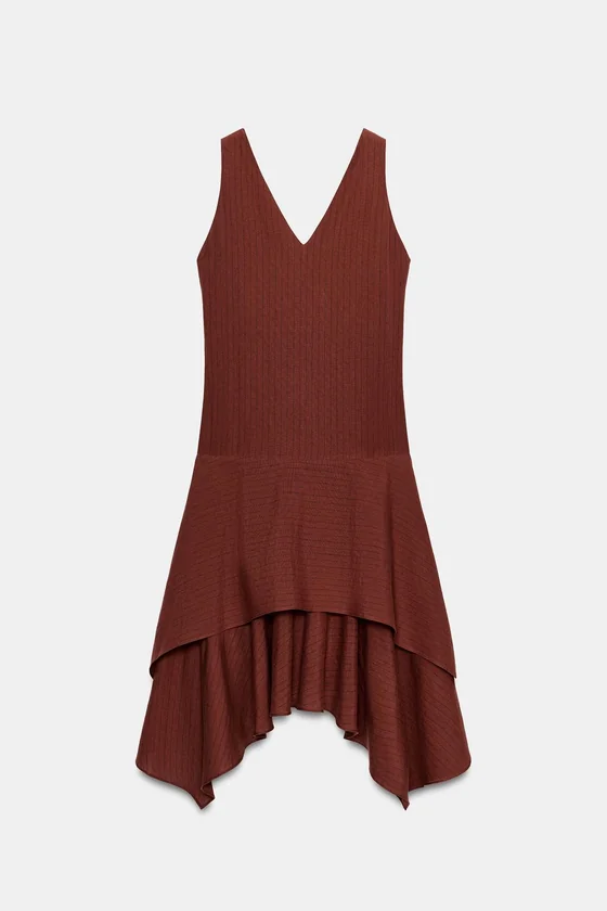 АСИММЕТРИЧНОЕ ПЛАТЬЕ В ПОЛОСКУ — коллекция Zara «ZW»