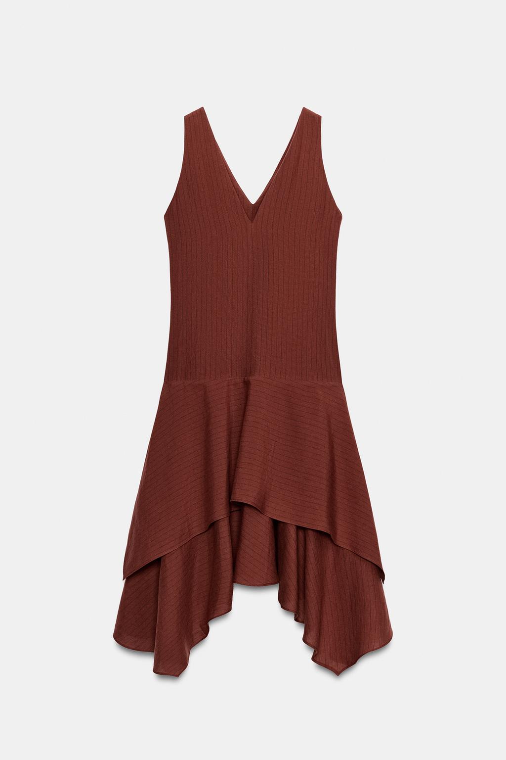 АСИММЕТРИЧНОЕ ПЛАТЬЕ В ПОЛОСКУ — ZW COLLECTION