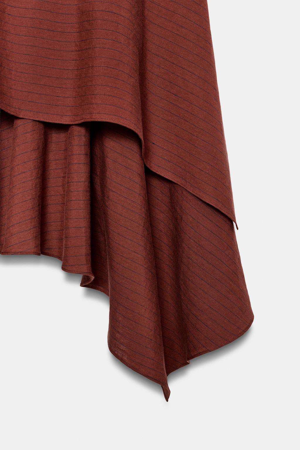 АСИММЕТРИЧНОЕ ПЛАТЬЕ В ПОЛОСКУ — ZW COLLECTION