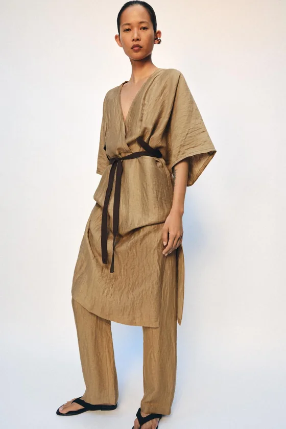 ТУНИКА ИЗ СМЕСОВОГО ЛЬНА — коллекция Zara «ZW»