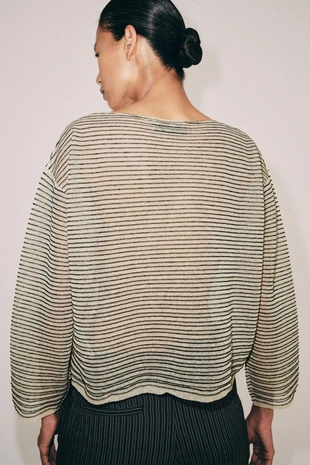 Тонкий джерси в полоску- Заказать в России